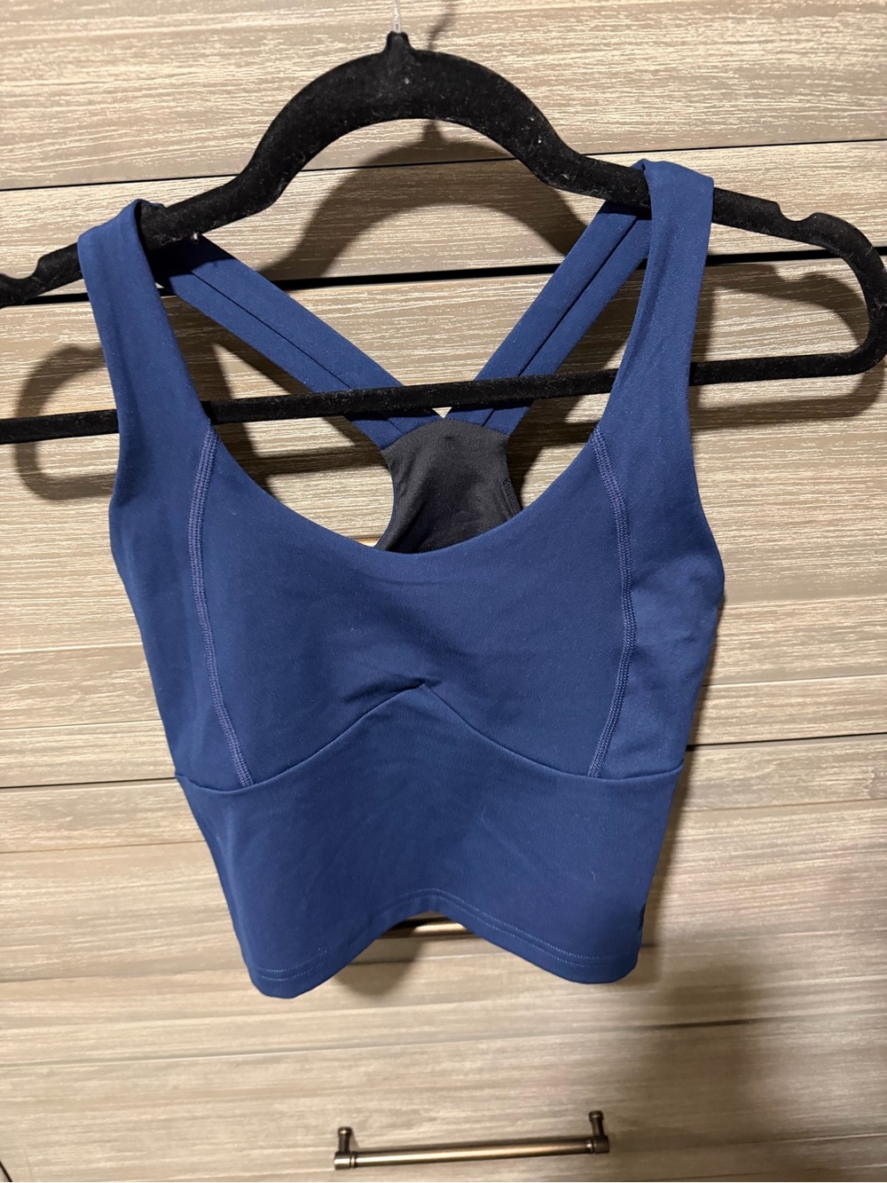 Liaison the label contour crop in navy size medium